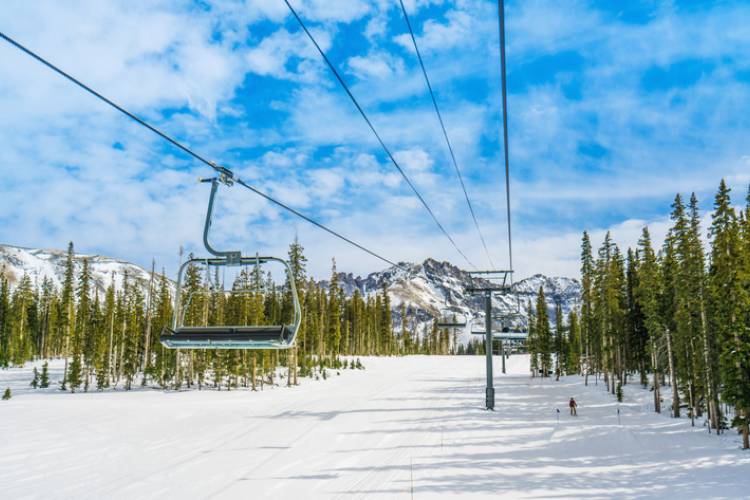 A ski lift in Telluride, Colorado