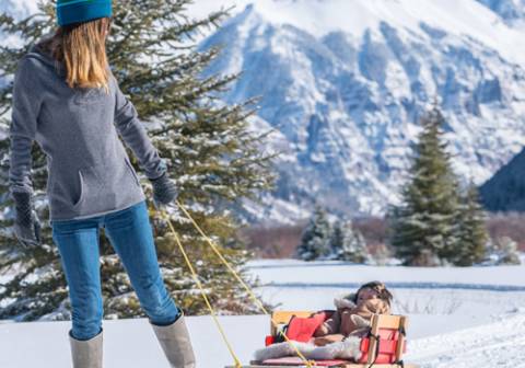 Telluride family sledding Telluride family sledding