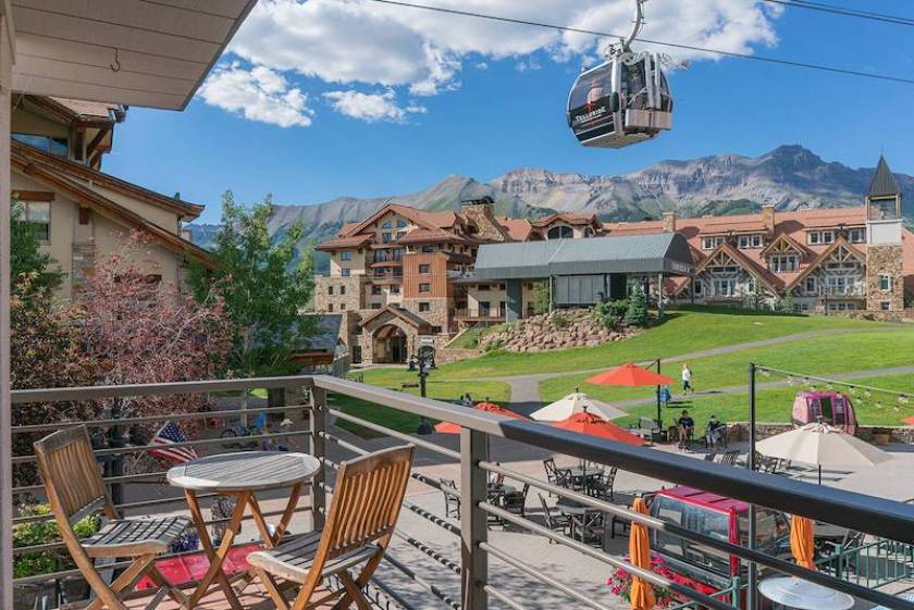 The view from the Telluride vacation rental